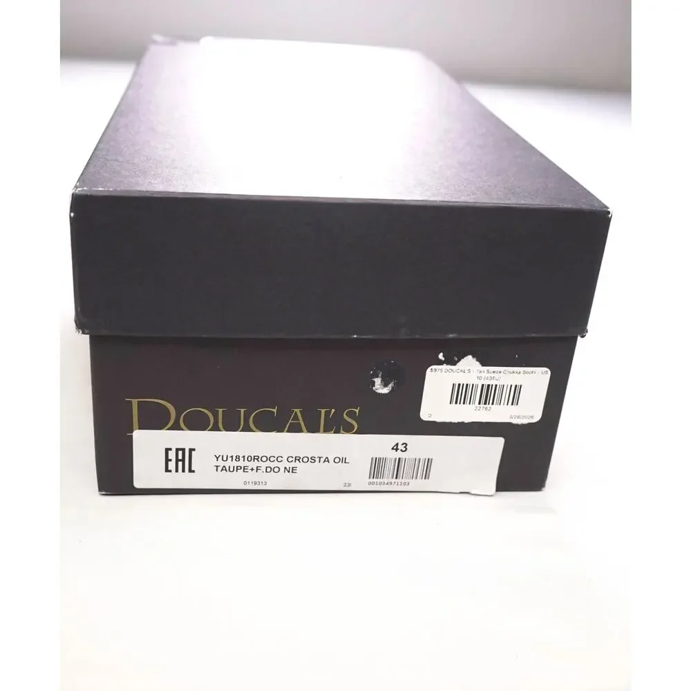 $975 DOUCAL'S - Tan Suede Distressed Chukka Boots - US 10 (43EU)